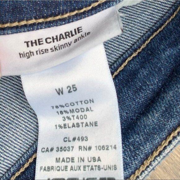 Joe's Jeans Charlie Kinkade High Rise Skinny Ankle Jeans Distressed Denim 25 - Picture 10 of 16